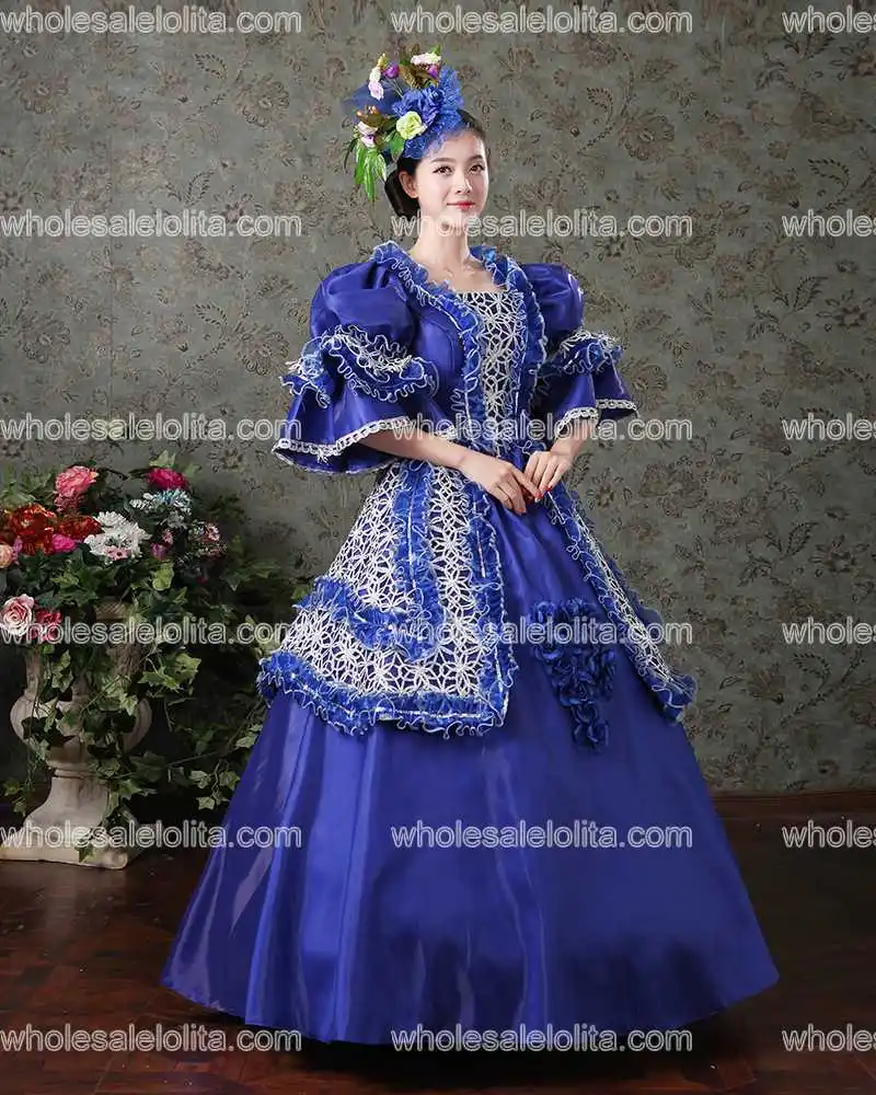

Victorian Gothic Georgian Period Marie Antoinette Dress Ball Gown Vintage Victorian Period Costumes