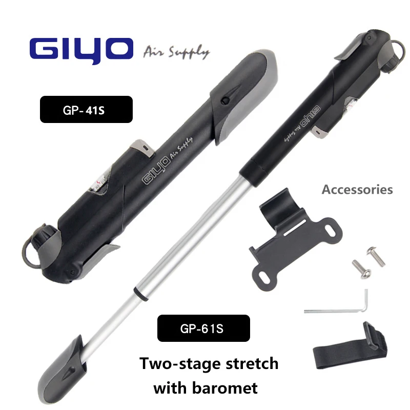 GIYO ручной мини насос Schrader/Presta MTB дорожный велосипедный с манометром для езды на