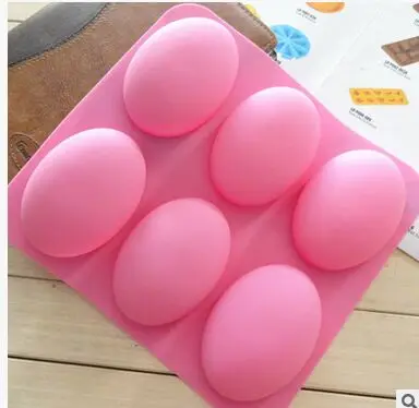 6 отверстий в форме гусиного яйца силиконовая форма для торта мыла выпечка