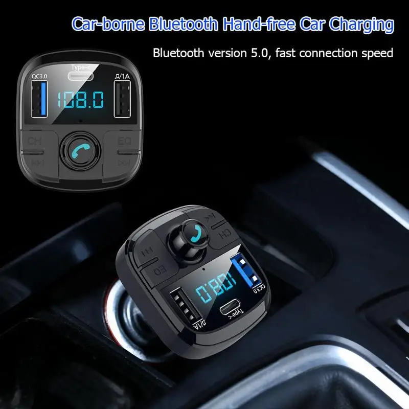 BT29 авто FM передатчик Bluetooth 5 0 CarKit MP3 аудио музыкальный плеер Handsfree Тип C зарядка