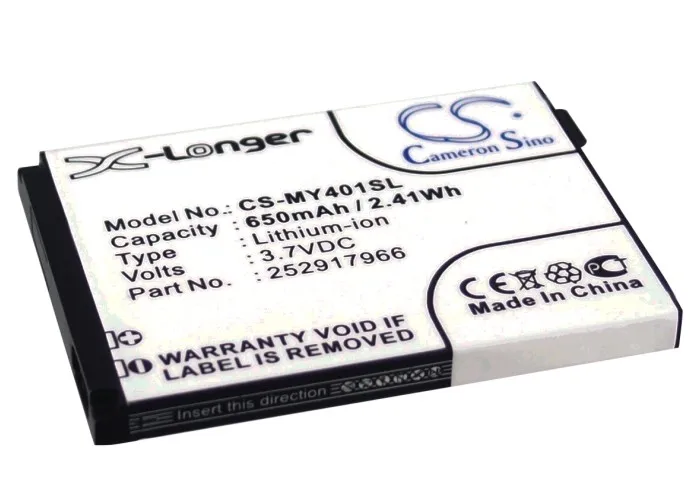 Аккумулятор Cameron Sino 650mAh 252917966 для Sagem MY401C MY 401C MY401L 401L|Аккумуляторы мобильных