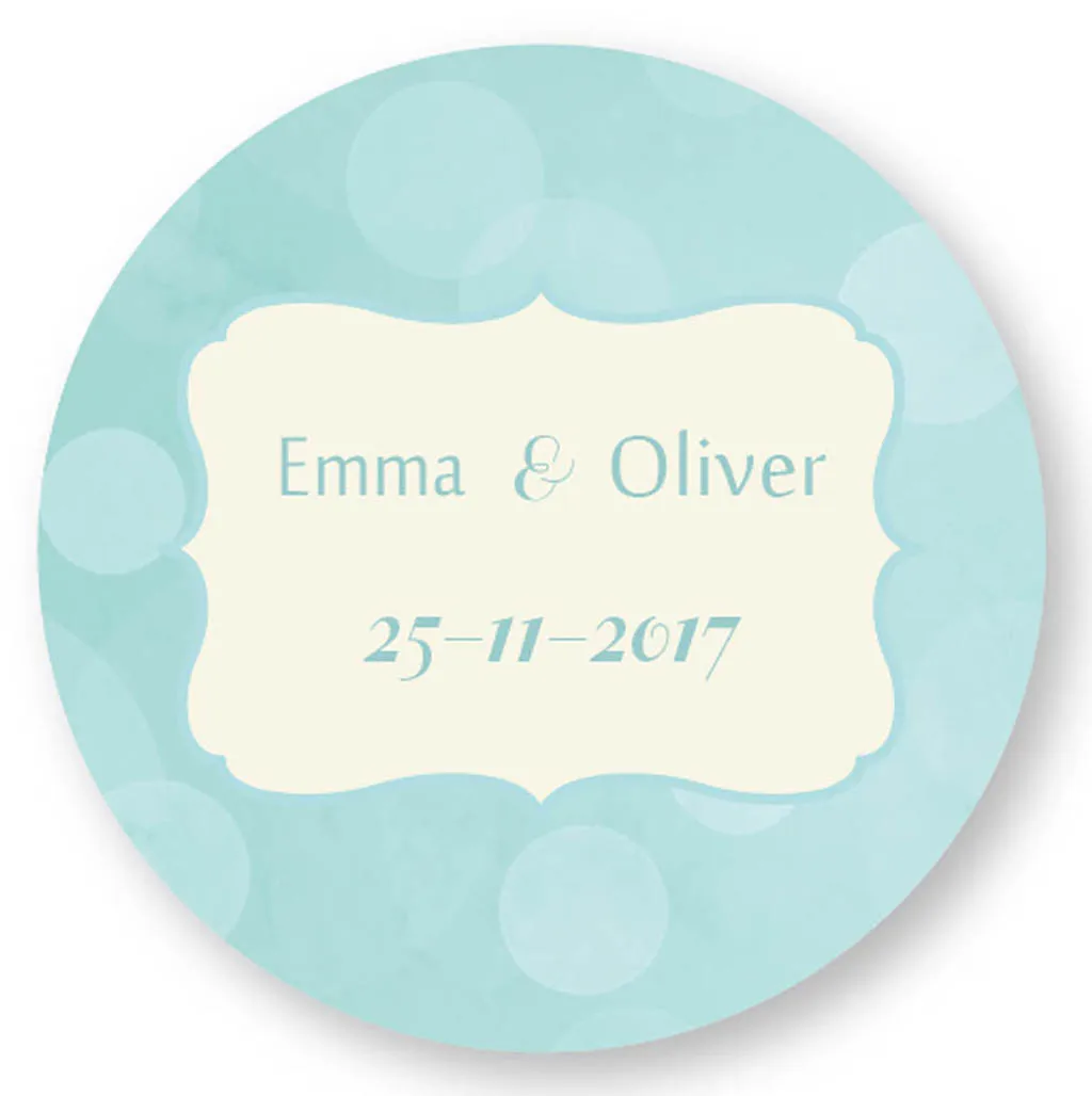 

DouxArt 100 штук персонализированные на заказ, свадебные наклейки, 40 мм Красочные Свадебные сувениры для крещения и причастия этикетки для пригл...