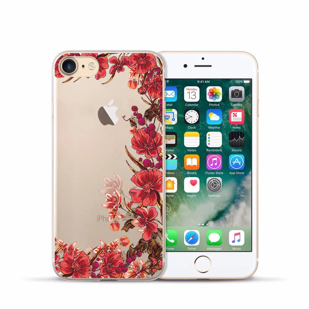 Transparent Silicone Case for Iphone 7 Soft TPU Cover 4S 5C 5S SE 6s 6 PLUS 8 plus X XS XR MAX Fundas |