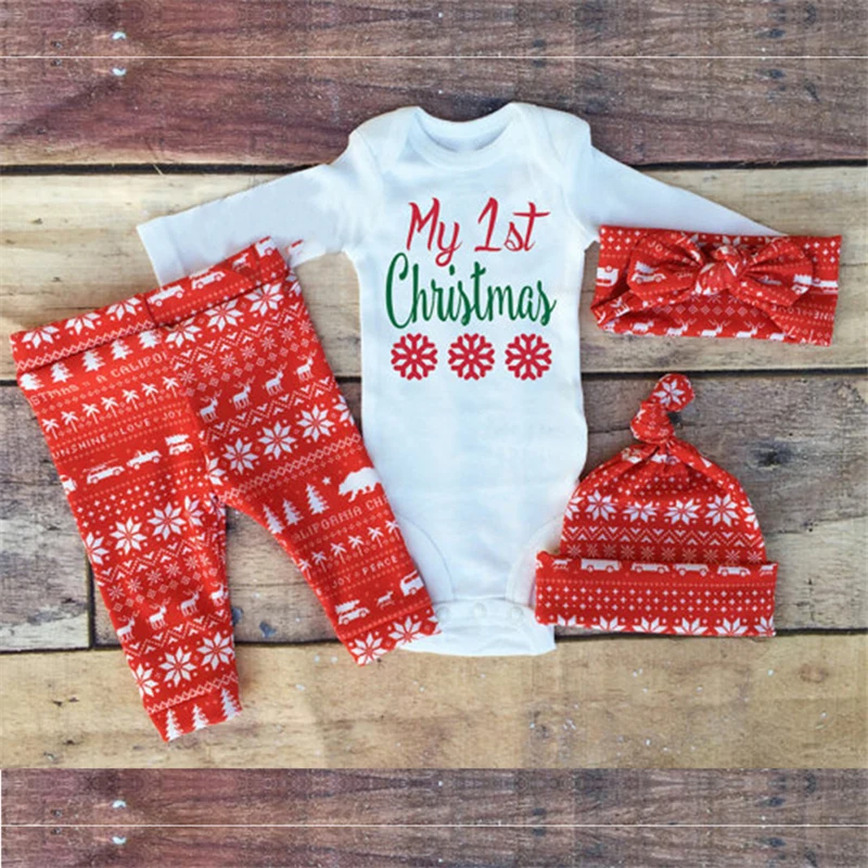 2017 рождественские осенние комплекты для мальчиков и девочек комбинезоны с