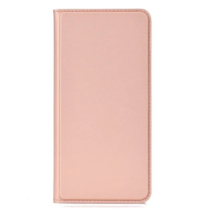Ультратонкий Мягкий чехол-книжка из гладкой кожи на магните для samsung Galaxy S10 S9+ S8 A50 A70 A8 держатель для карт с подставкой - Цвет: Rose Gold