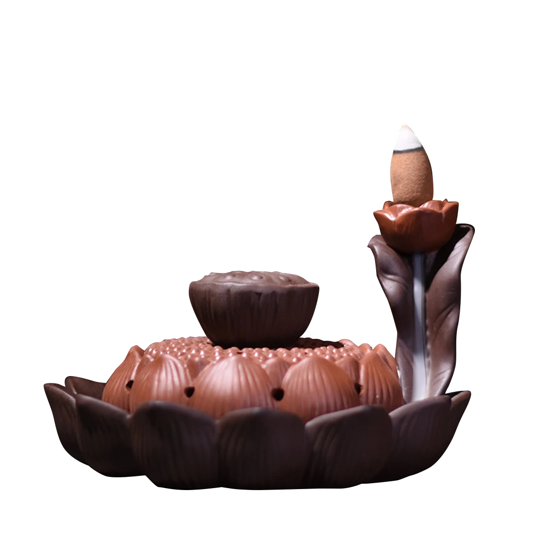 

New Product Lotus Backflow Incense Burner Buddha Censer Ceramic Burner Holder Home Decor Handmade Crafts