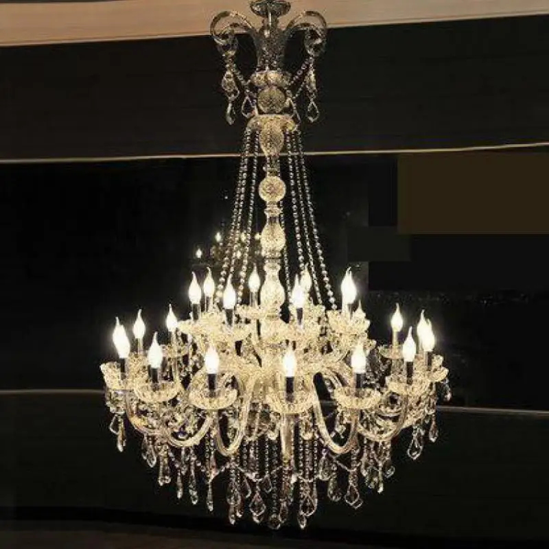Дуплексная большая Хрустальная люстра для дома светодиодная лампа освещения