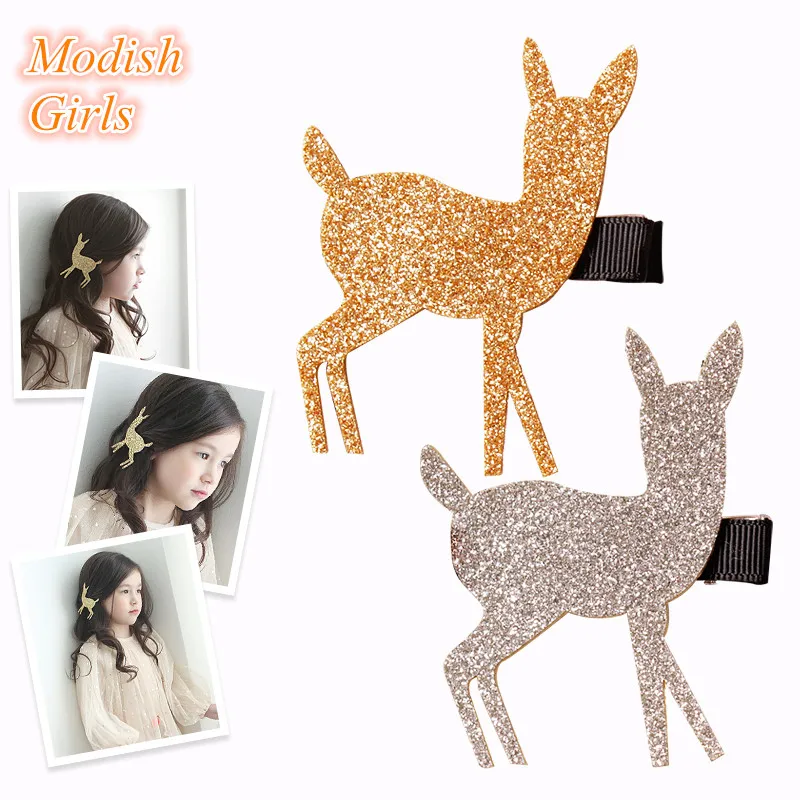 

Детская заколка-пряжка с блестками, золотого и серебряного цвета