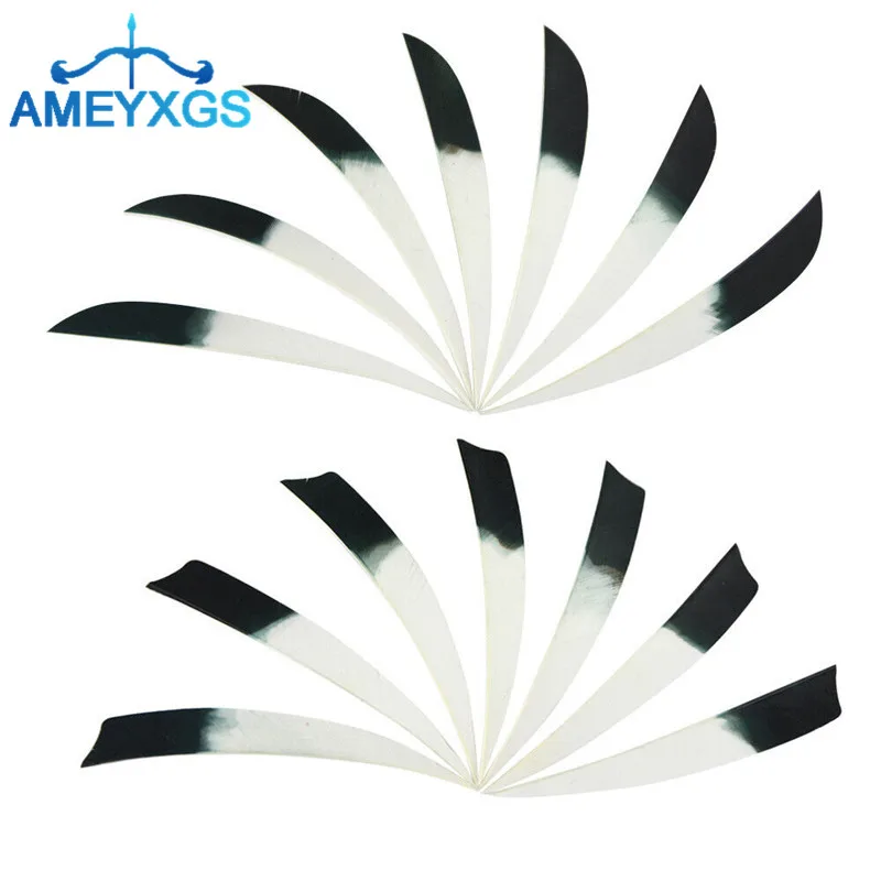 50 шт. 5 &quotстрельба из лука с перьями Fletches Natural оперение индейки Drop Shield Cut Shape DIY Tools