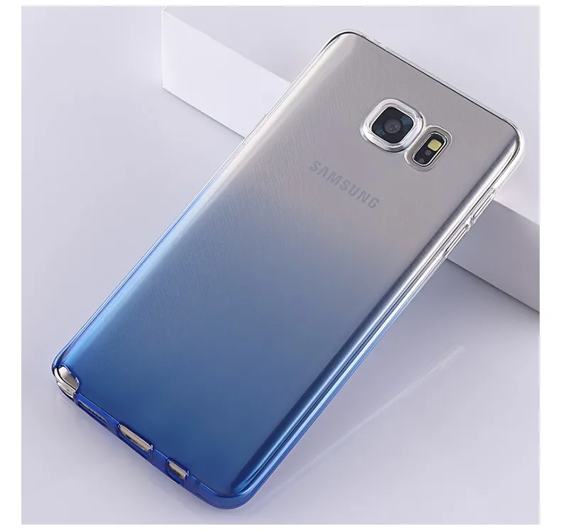 Ultra Thin Transparent Soft Silicone TPU Gradient Color Cover Case For Samsung Galaxy Note 3 4/5 / 8 9 N9100 N9200 Phone Shell |