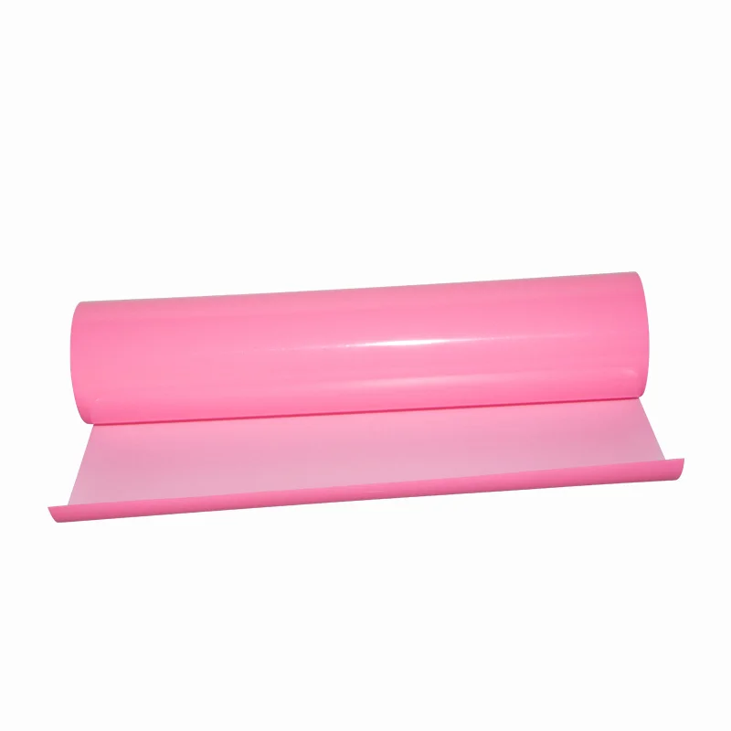 Pink Светится в темноте футболка виниловая пленка для одежды светящаяся теплопередача Винил 7 цветов 0,5x1 m - Цвет: Pink