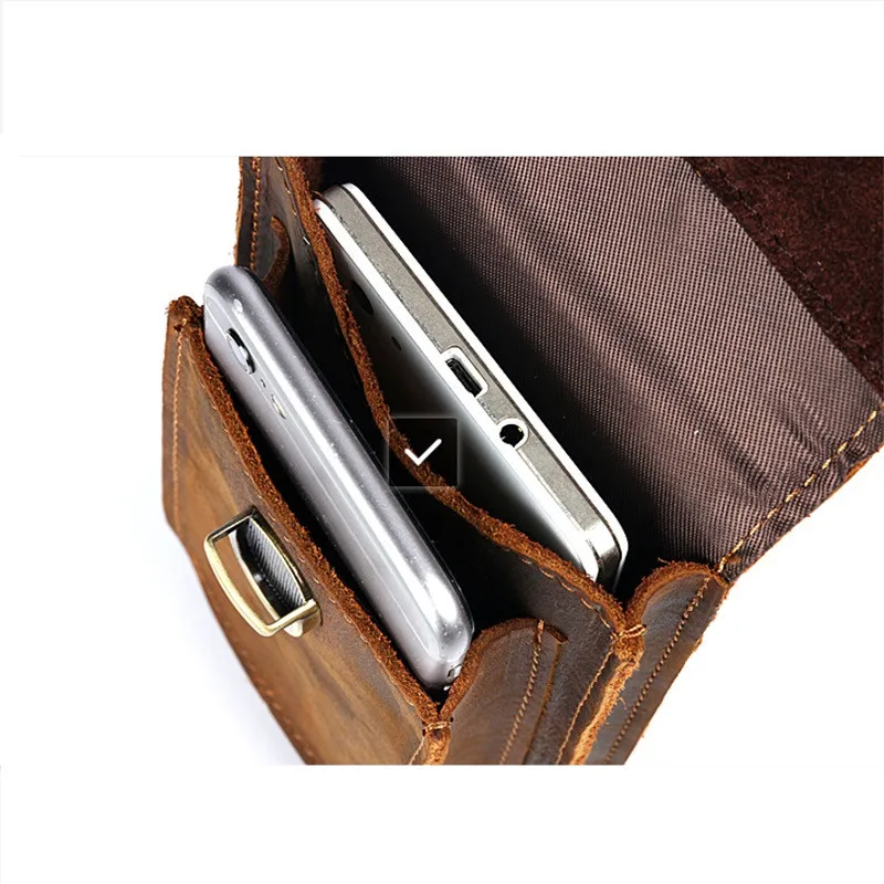 

Belt Bag Men's Waist Bag Fanny Genuine Leather Pack Bum Hip Phone Money Card Cigarette Pouch Purse Vintage Leg Drop Bag Travel