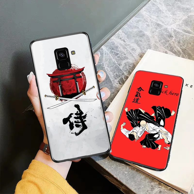 Японский силиконовый чехол aikido Judo для Samsung A2 Core A3 A5 A6 Plus A7 A8 A9 A10 A30 A50 A60 A70 A10S A30S A50S
