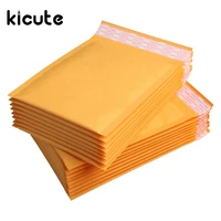 kicute 50pcslot top quality yellow kraft bubble mailers padded envelopes shipping bag self seal business school office supplies
