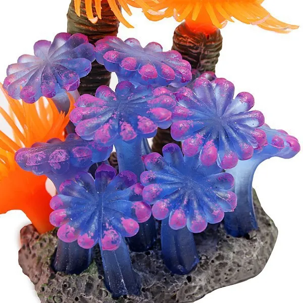 Украшения для аквариумов силиконовые Coral Anemone завод украшения бутик бетонное