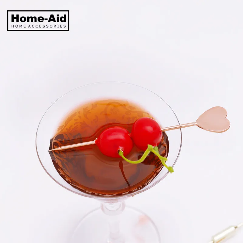 3ps Cocktail Pick Stainless Steel Fruit Sticks Bar Tools Drink Stirring Martini Picks Party Wedding Accessory | Дом и сад
