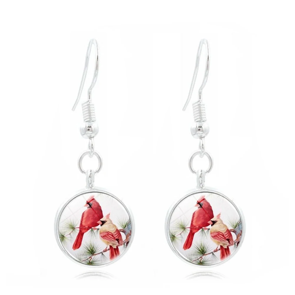 Новинка 3 шт./компл. кабошон с кабошонами изображением Cardinal Bird Glass женское