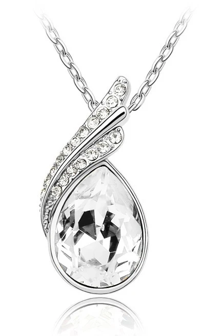 Ожерелье с подвеской в виде бутона цветком и кристаллами|necklace jewelry|jewelry free