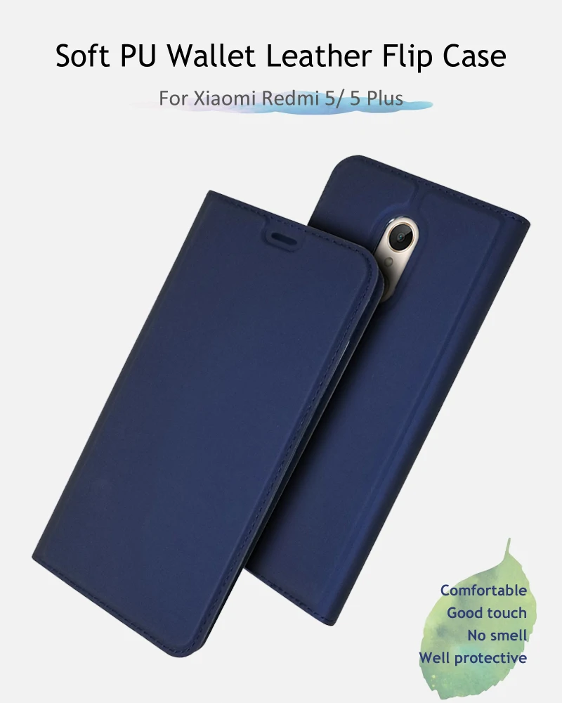 Для Redmi 5 плюс Чехол из мягкой искусственной кожи чехол-книжка с подставкой слот для карты бумажник кожаный флип чехол для Xiaomi redmi5 Redmi 5 плюс Чехол Coque