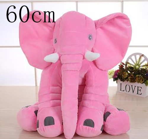 pink 60cm 60 см подушка для младенца в форме слона детская игрушка подушка для детская головная подушка безопасности ребенок новорожденный сон Декоративные Чехлы для подушек автомобиля - Цвет: pink 60cm