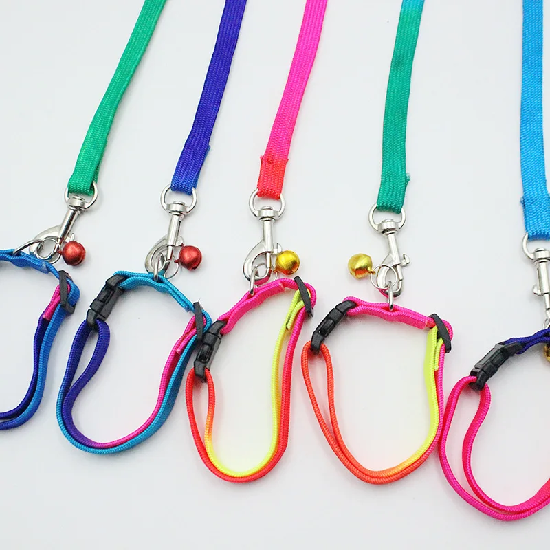Rainbow Pet Dog Leash Collar Harness Soft Walking Lead Colorful Durable Traction Rope Nylon 120cm |