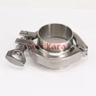 Тройной зажим 45 мм, 2 дюйма, 1-34 дюйма, санитарный сварочный наконечник + тройной Клевер + силиконовая прокладка, нержавеющая сталь 304, для домашнего приготовления вина