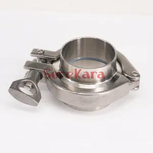 Тройной зажим 45 мм, 2 дюйма, 1-34 дюйма, санитарный сварочный наконечник + тройной Клевер + силиконовая прокладка, нержавеющая сталь 304, для домашнего приготовления вина