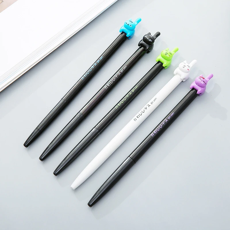 3 шт цвет случайный пресс тип милый счастливый хвост кошка механический карандаш