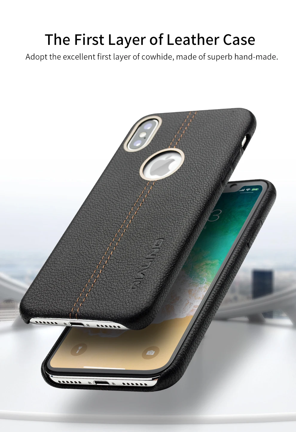 QIALINO защитная задняя крышка из натуральной кожи для iPhone X/10, роскошный модный Ультратонкий чехол для телефона iPhone X для 5,8 дюймов