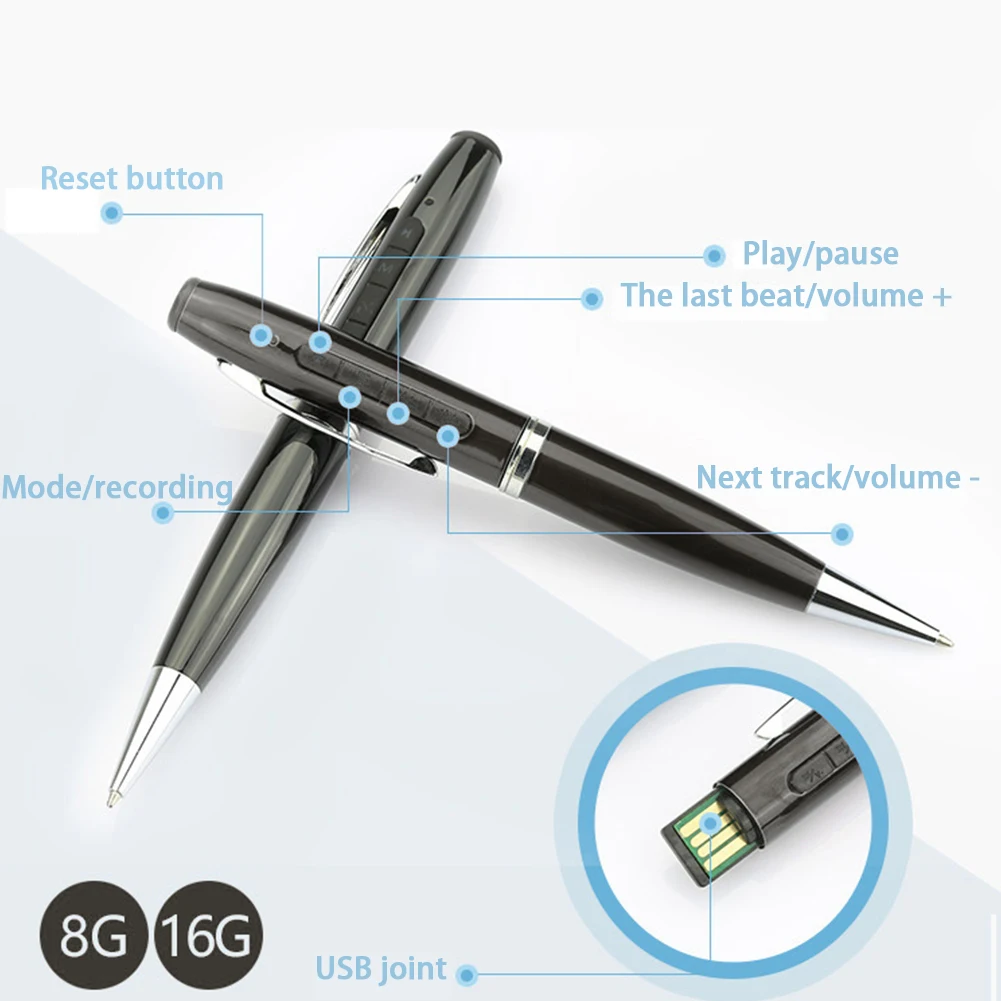 Аудио регистраторы MP3 плееры Udisk записи цифровой диктофон-ручка голос 4 в 1 для