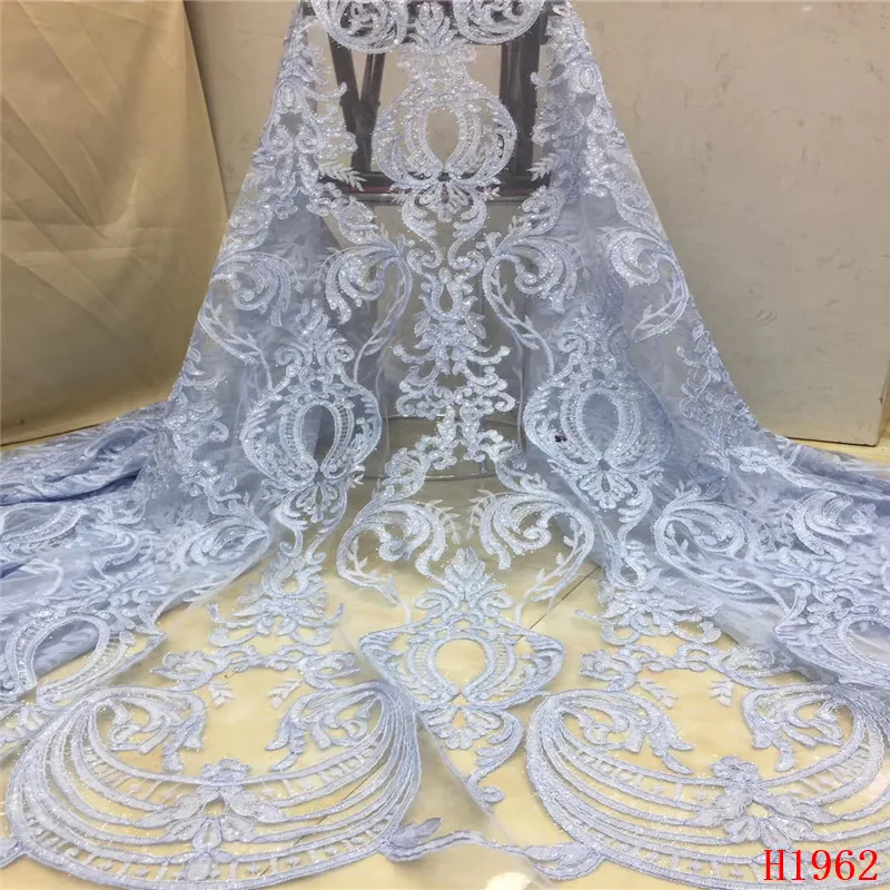 Nigerian Latest Lace Fabric 2019 Pink Evening Dress Tulle French Mesh Indian Bridal Sequin Net Embroidery HX1962 | Дом и сад