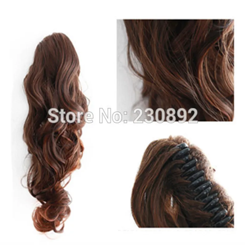 1 ШТ. Природных Вьющиеся Хвост Наращивание Волос Двойного Назначения 50 См 20 Inch