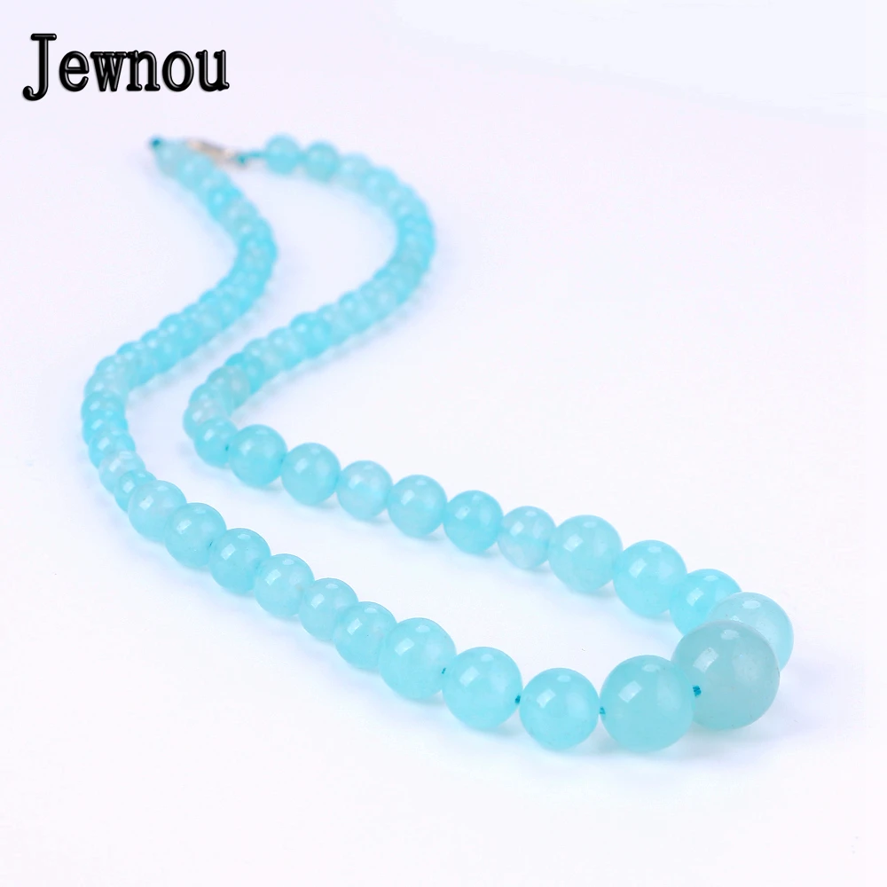 Jewnou аквамарин натуральный кристалл камень ожерелье драгоценный полудрагоценное