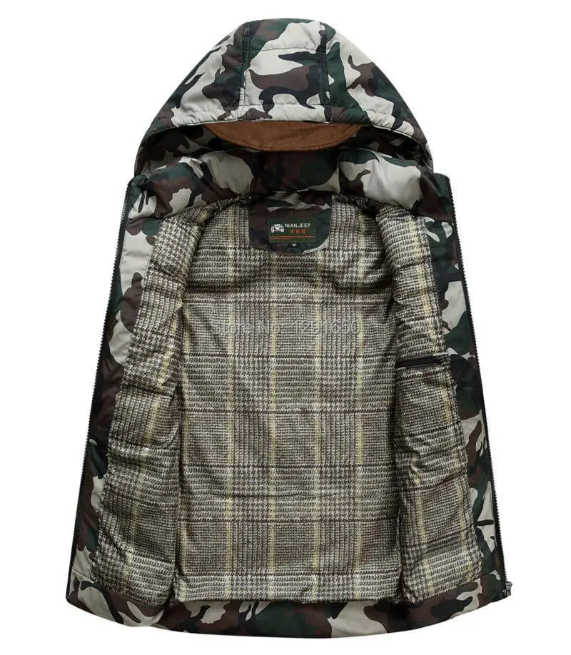 Autumn 2014 Fashion Men's Camouflage Down Vest Casual Mens Slim Fit Warm Winter Waistvest Male Coat and Jacket Wholesale NF342 | Мужская