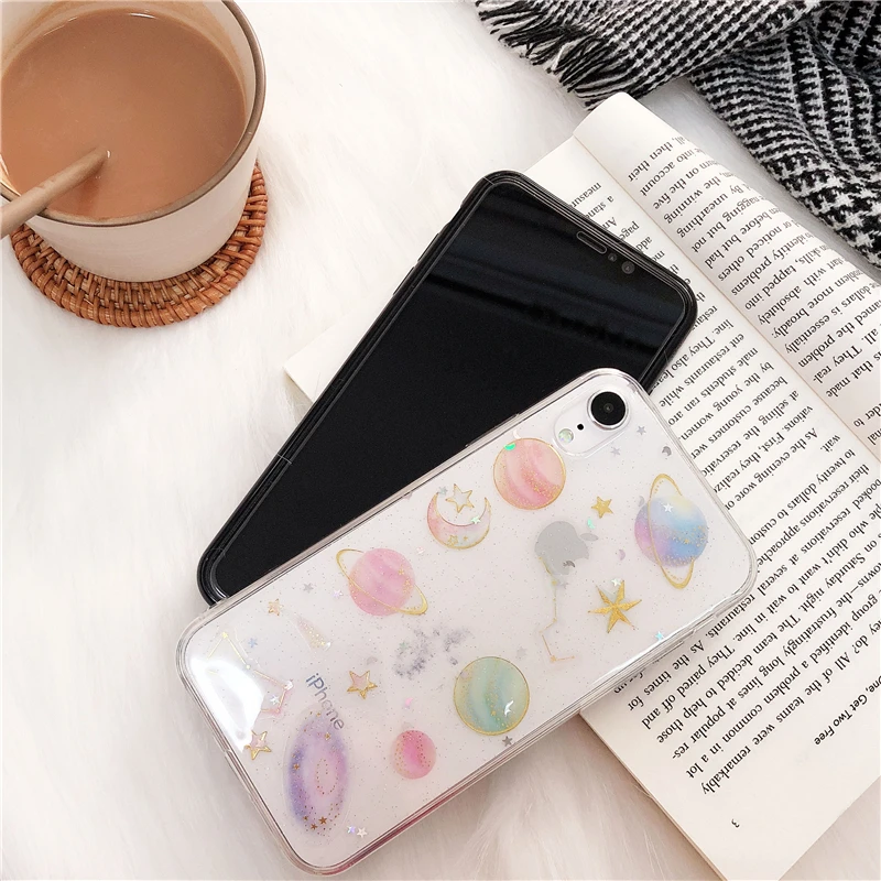 Чехол для телефона LOVECOM Planet Star для iPhone 11 Pro Max XR XS Max X 6 6S 7 8 Plus, Прозрачная мягкая задняя крышка из ТПУ для телефона huawei