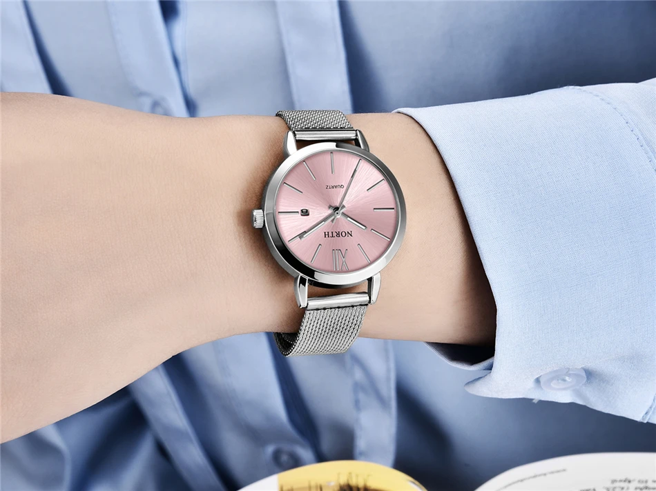 Reloj Mujer NORTH женские часы люксовый бренд кварцевые часы Женская мода платье Простые водонепроницаемые женские часы спортивные часы