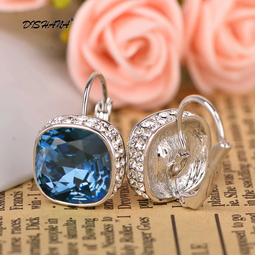 platinum plating Новые модные Эффектные серьги-капельки 5 цветов в винтажном стиле панк серебряного цвета с кристаллами для женщин, свадебные серьги "любовь" E0176-1 - Окраска металла: platinum plating