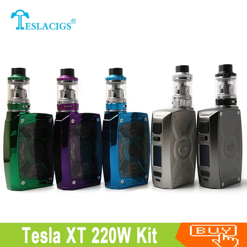 Оригинал Tesla XT Vape Kit 220 Вт термоконтроль вэйпинга мод с tallica мини атомайзер Танк 4 мл