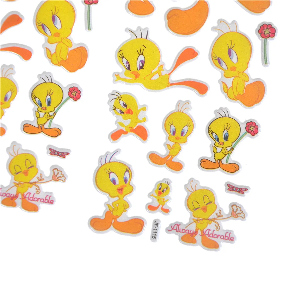 5 листов Детские Стикеры с надписью Bubble Yellow Duck|Наклейки для творчества| |