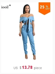 Liooil Sexy Skinny Ruffle Rompers Womens Jumpsuit Long Pants Short Sleeve Zipper Bodycon Party African Woman Jumpsuits Overalls