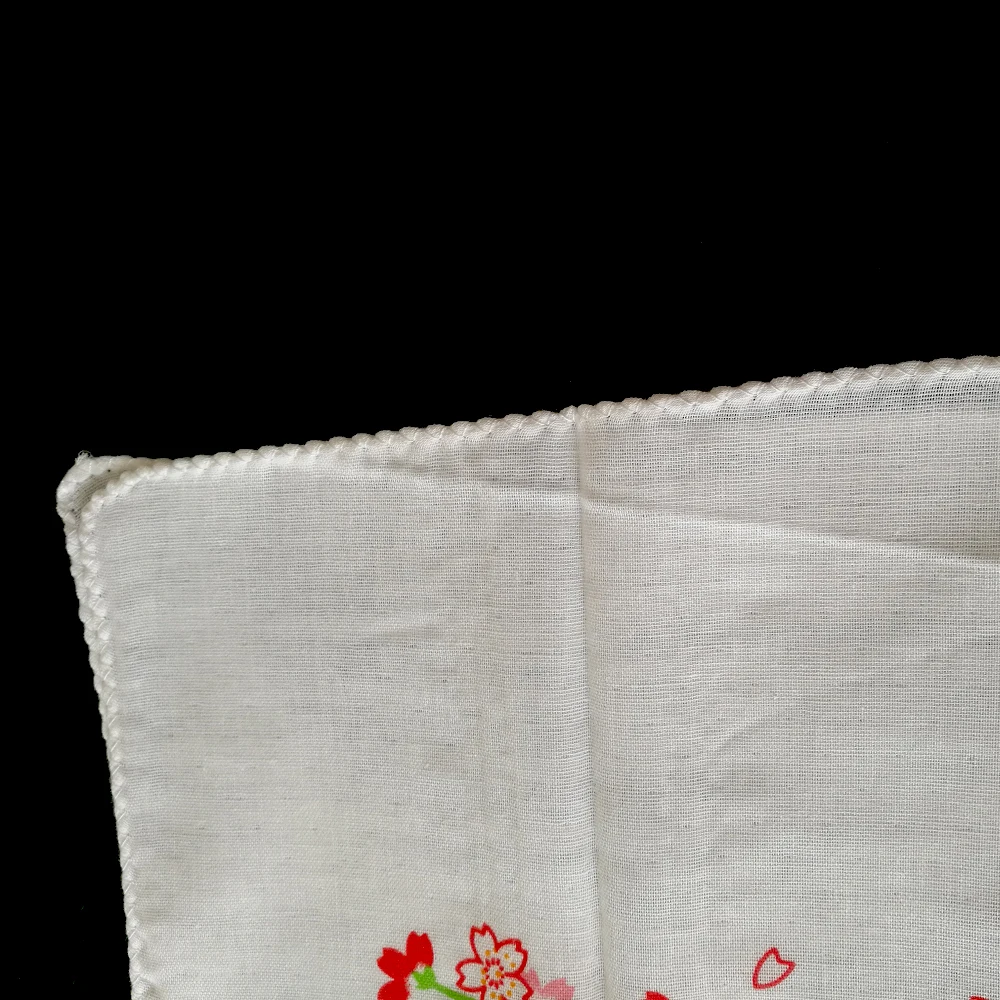 Женский и мужской спортивный пот 100% хлопок японский Красный Цветок сакуры белый