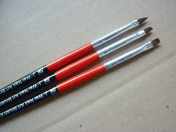 

3pcs/Set 3 size Nail Art Design Painting Pen Brush For Polish Care Acrylic Dotting Tool Free Shipping