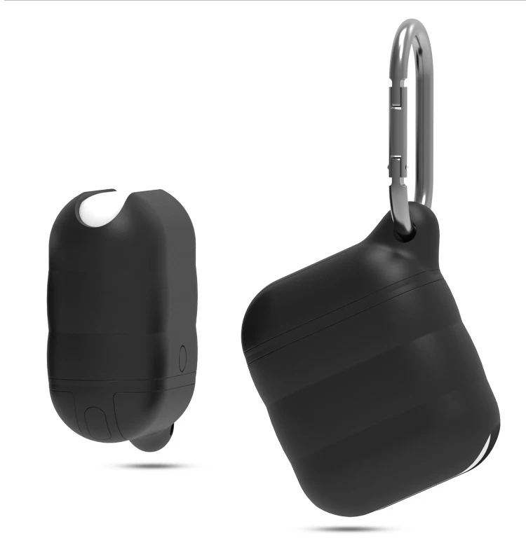 Soft Silicone Case For Airpods Waterproof Shockproof Cover With Hook Protector Sleeve Pouch Apple Air Pods Earphone | Электроника