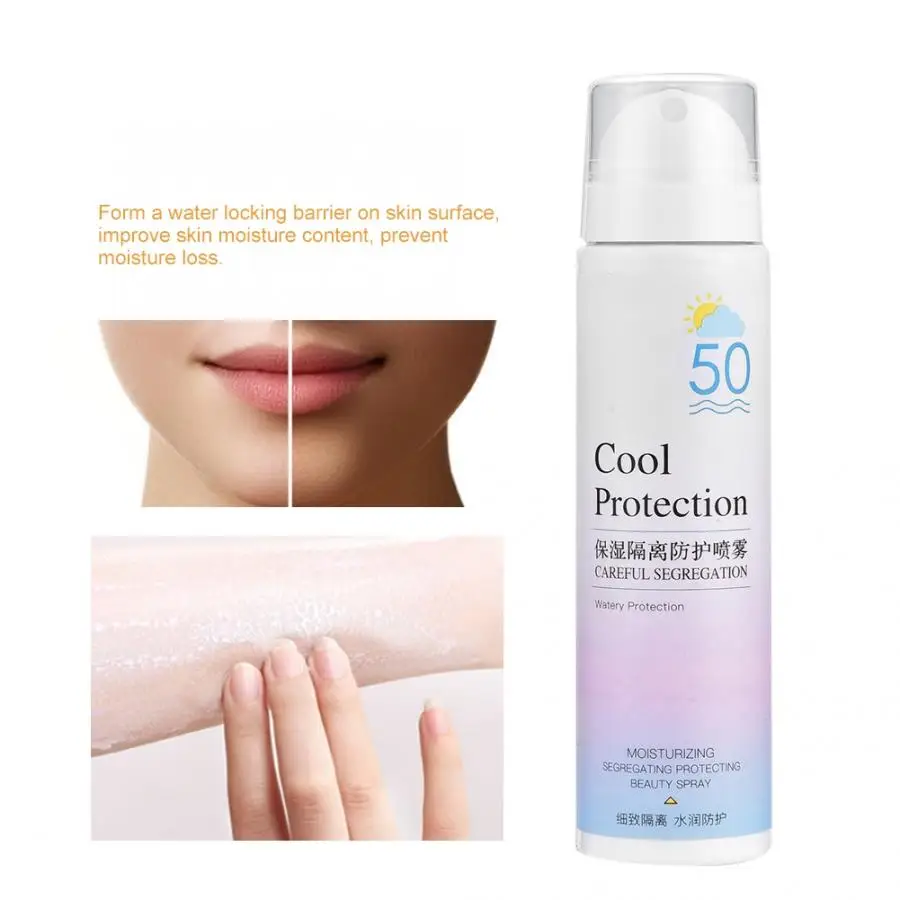 SPF50 холодный Солнцезащитный спрей летний защитный увлажняющий для изоляции тела