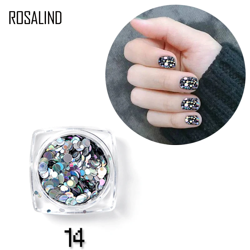ROSALIND лазерные блестки тонкие смешанные мини круглые украшения блестящие