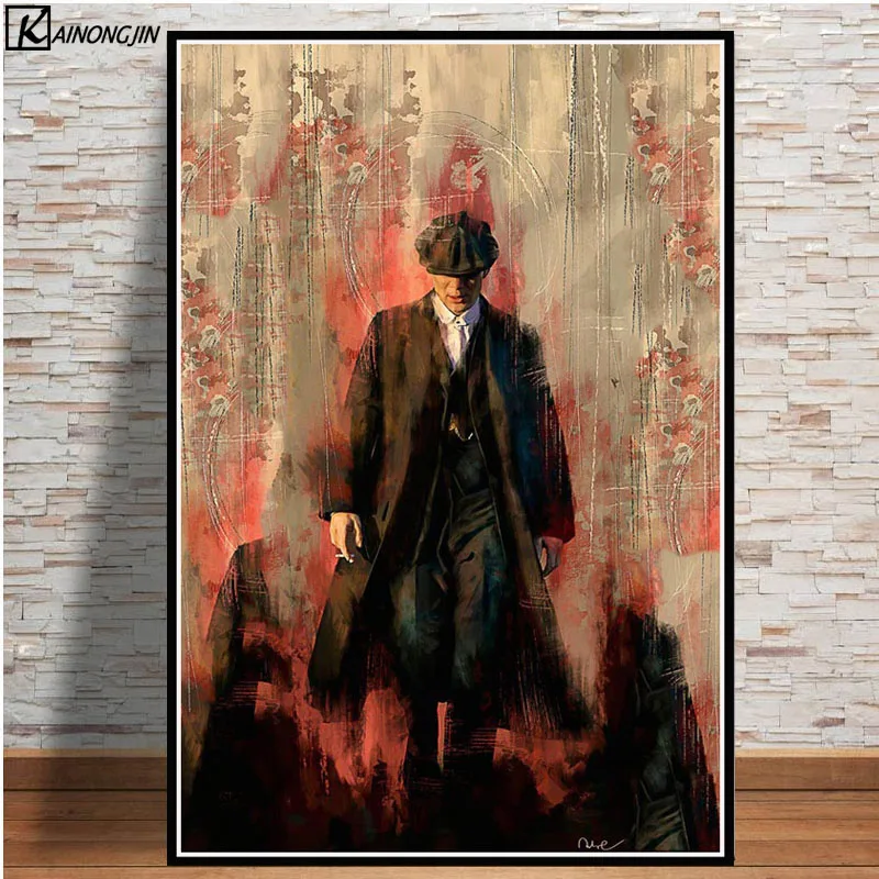 012 Peaky Blinders плакат Cillian Murphy ТВ-шоу киноактер плакаты и принты Холст Живопись стены Искусство картина для комнаты домашний декор - Цвет: 012