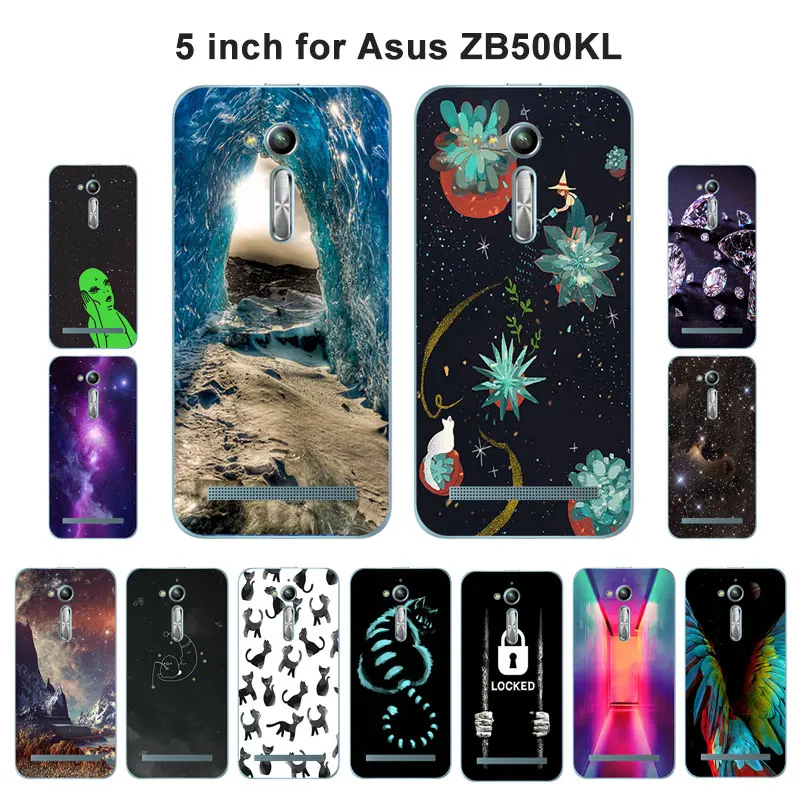 Мягкий силиконовый чехол для Asus Zenfone Go ZB500KL ZB500KG с изображением туманности Для 5