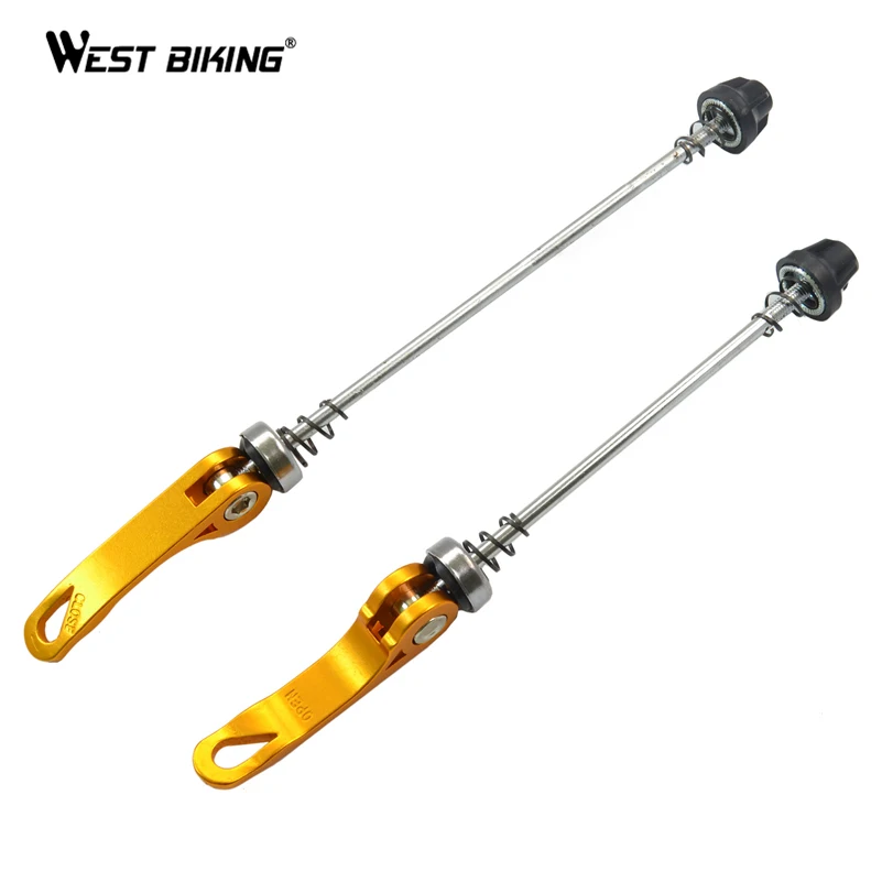 gold WEST BIKING практические MTB или дорожный велосипед велосипедный спорт Quick Release задние мосты сиденье Binder набор - Цвет: gold