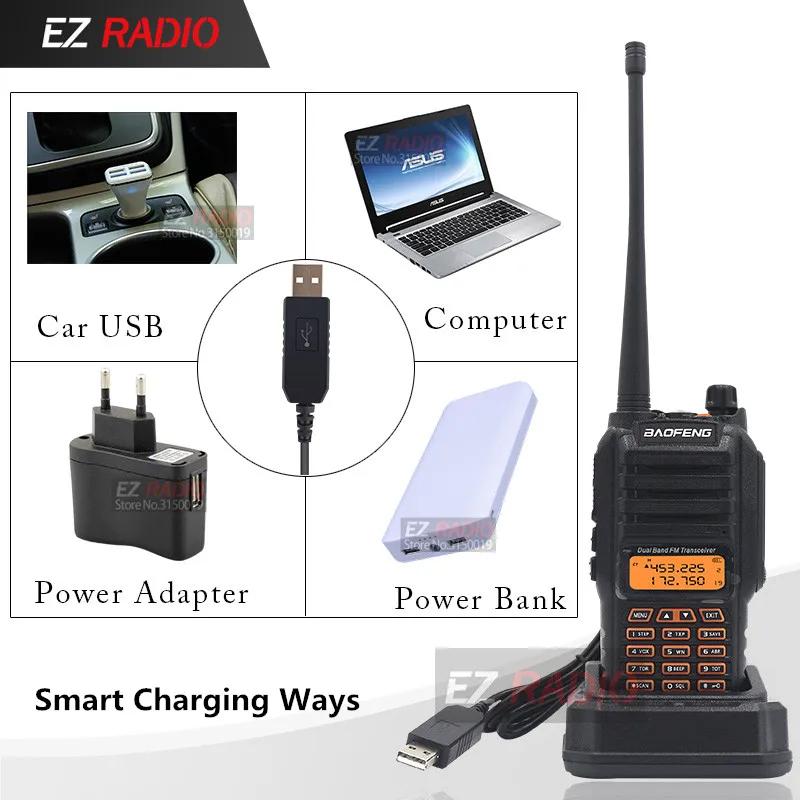 Baofeng UV-9R UV 9R водостойкий двойной полосное мобильное Радио УКВ Baofeng 8 Вт UV 5R портативная рация 10 км для Каяка Baofeng Радио 10 км