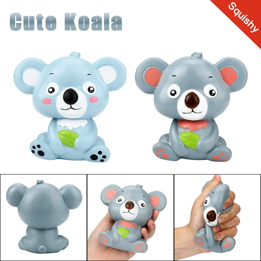 Новинка, 12 см, милая игрушка коала, сжимается, хлюпает, игрушка, склюпает, очаровательные медвежьи, медленно поднимающийся крем, сжимается, ароматические игрушки для снятия стресса